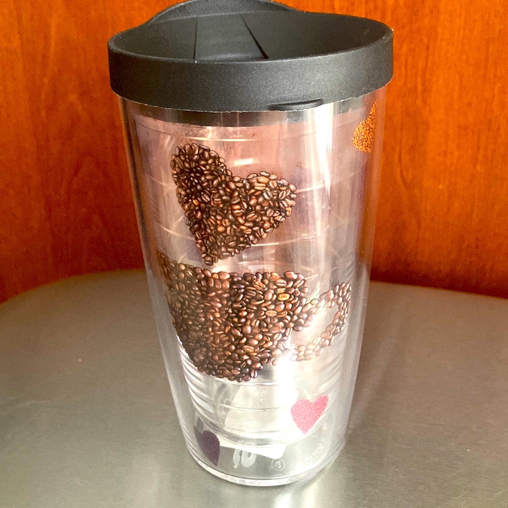 Tervis Love Coffee 16 oz Insulated Tumbler Keeps Drinks Cold & Hot, Like New!
